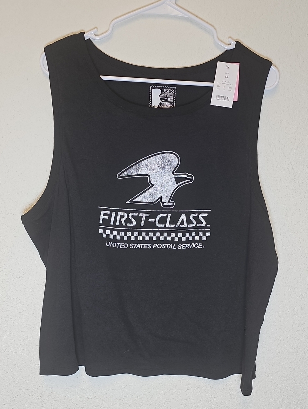 USPS Hybrid Black USPS Licensed Graphic Tee Tank Top Fits Like XL/2XL NWT Rare